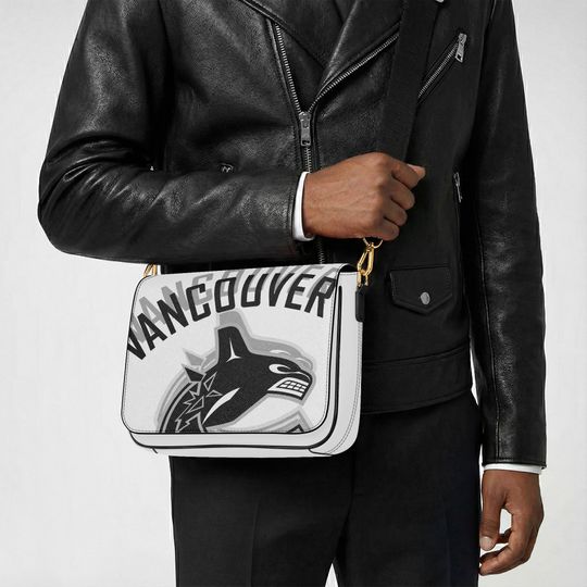 Vancouver Canucks Personalized Shoulder Bag, Custom Name NHL Fan Gift