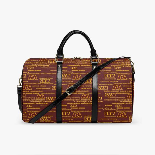 Personalized PU Leather Weekender Bag for Travel and Football Supporters