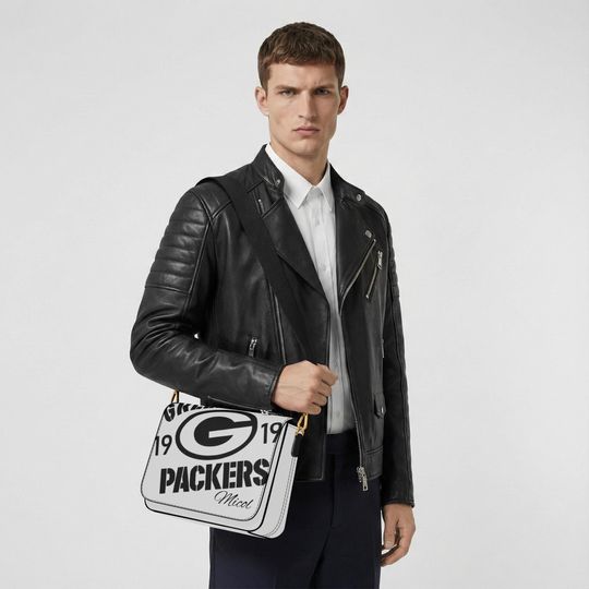Personalized Packers Messenger Bag with Name, Custom Football Fan Crossbody, Green Bay Packers Gift for Him Her
