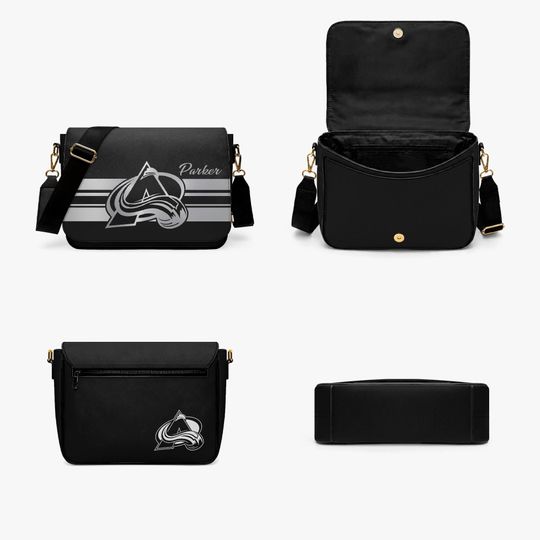 Colorado Avalanche Personalized Messenger Bag, NHL Hockey Everyday Fan Crossbody