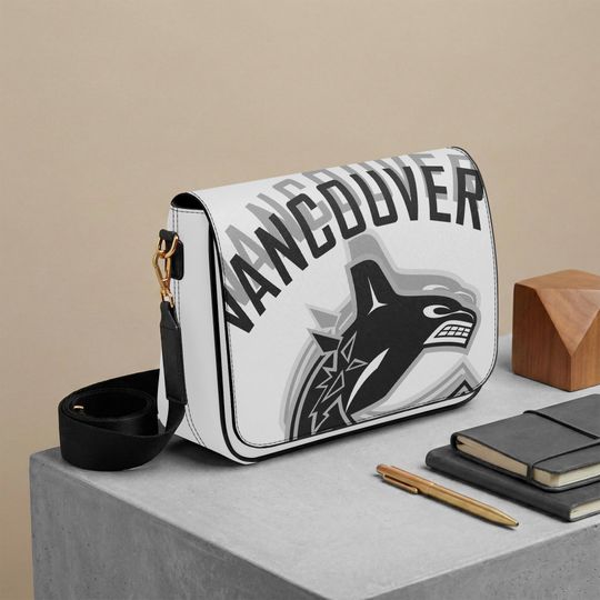 Vancouver Canucks Personalized Shoulder Bag, Custom Name NHL Fan Gift