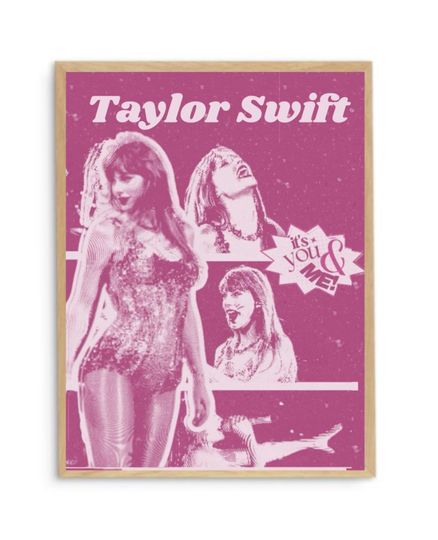 Taylorr Swifts Pink Poster, Gift for Fan