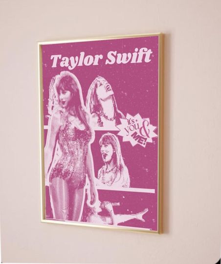Taylorr Swifts Pink Poster, Gift for Fan