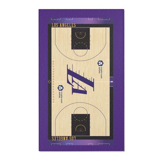 LA Basketball Court Area Rug