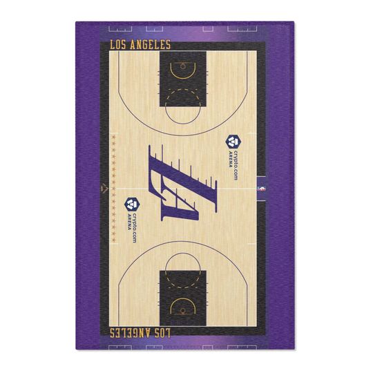 LA Basketball Court Area Rug
