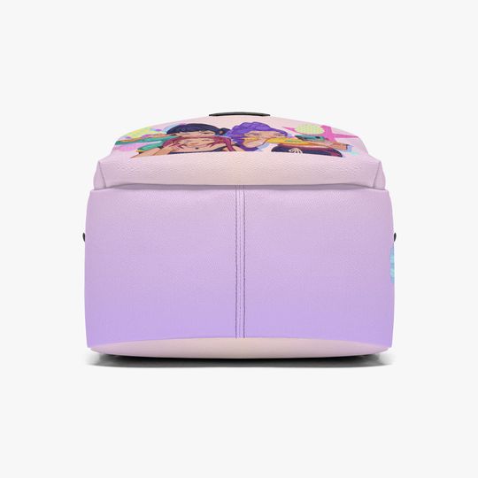 Custom Name Kpop Backpack: Anime Style PU Leather
