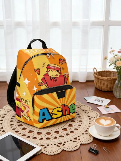 Elliot Backpack - Customizable Name- Roblox Backpack - Pizza Lover Gift