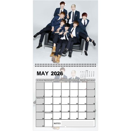 BTS Wall Calendar 2026 Legendary Moments