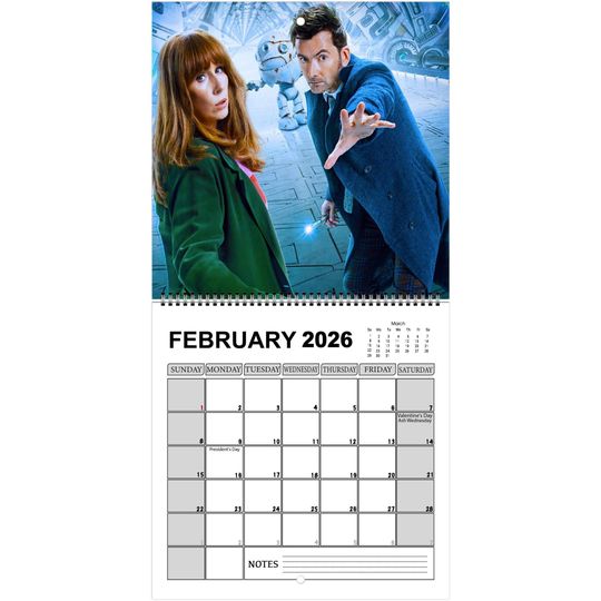Doctor Who 2026 Vertical Wall Calendar