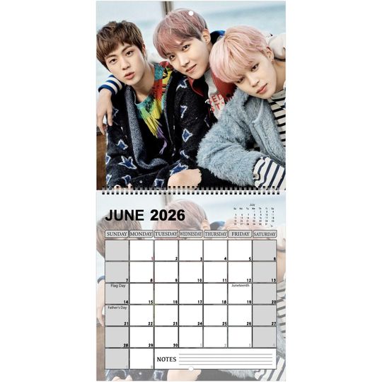BTS Wall Calendar 2026 Legendary Moments