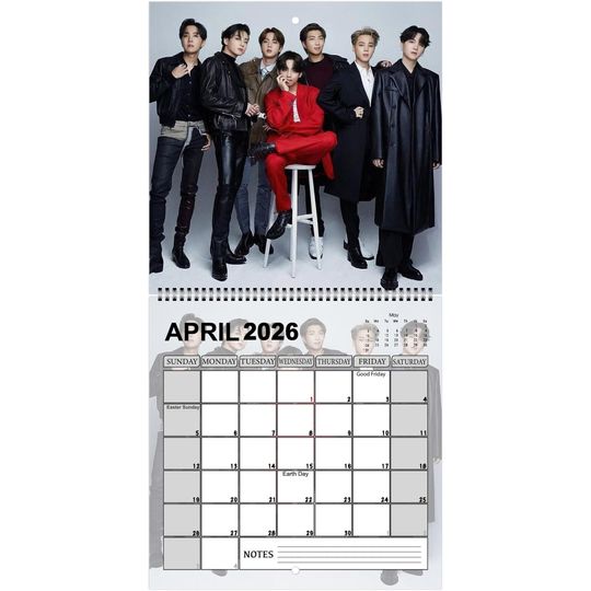 BTS Wall Calendar 2026 Legendary Moments