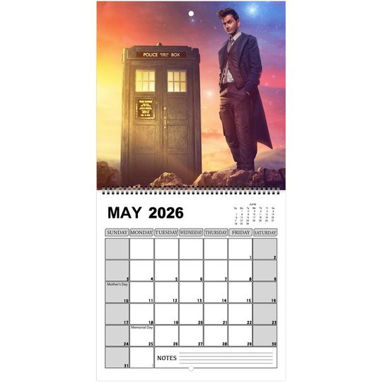 Doctor Who 2026 Vertical Wall Calendar