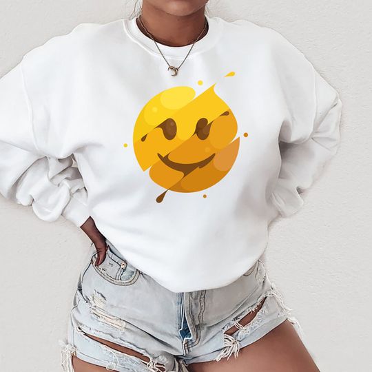 Smile Face Sweatshirt, Smiley Face