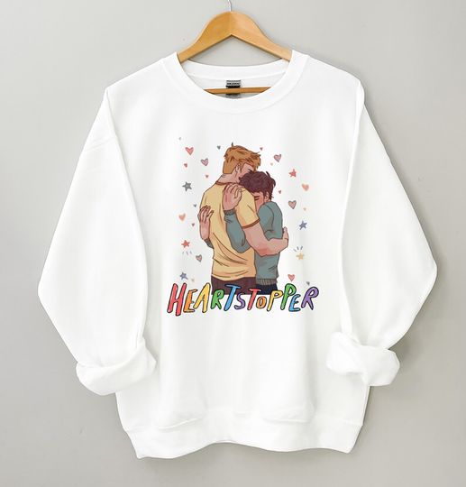 Nick And Charlie Heartstopper Sweatshirt, Heartstopper Rainbow Leaves
