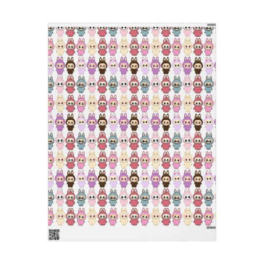 Labubu Wrapping Paper: Fun Birthday Gift Wrap for Kids