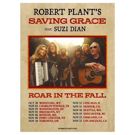Robert Plant Saving Grace 2025 Tour Poster