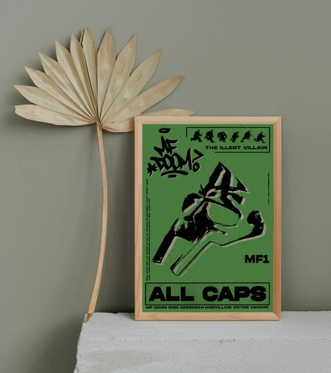 MF Dooom Album Cover Poster: Music Wall Art Print