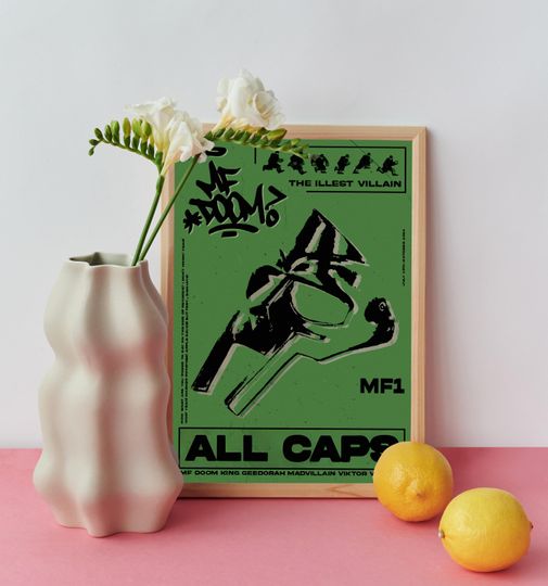 MF Dooom Album Cover Poster: Music Wall Art Print