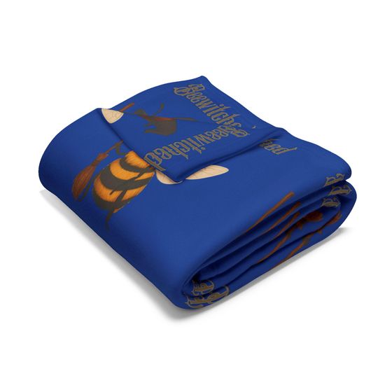 Bee Halloween Fleece Blanket: "Beewitched" Fall Decor