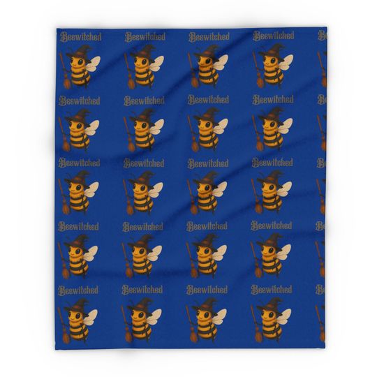 Bee Halloween Fleece Blanket: "Beewitched" Fall Decor