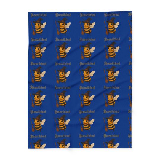 Bee Halloween Fleece Blanket: "Beewitched" Fall Decor