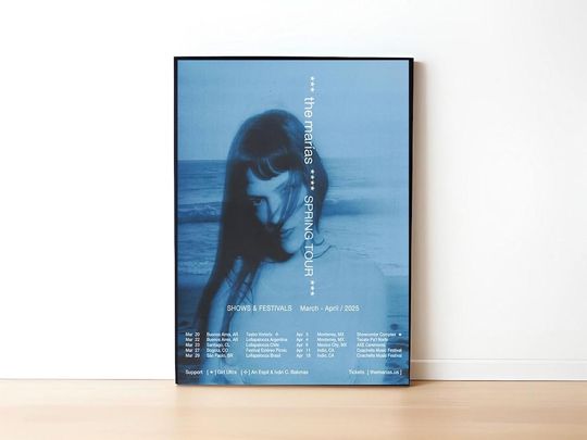 The Marias Spring Tour 2025 Vertical Poster