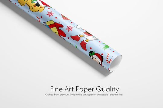 Classic Mouse Christmas Wrapping Paper, Magical Holiday Gift Wrap for Kids