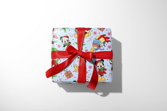 Classic Mouse Christmas Wrapping Paper, Magical Holiday Gift Wrap for Kids
