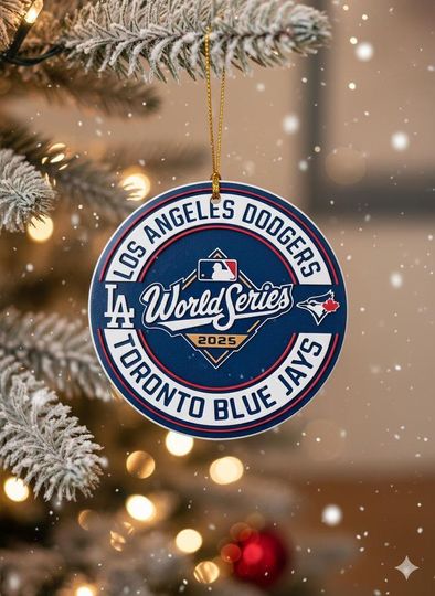 2025 World Series Ornament, Dodgers Vs Blue Jays, Baseball Gift decorations