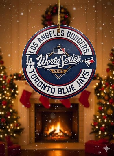 2025 World Series Ornament, Dodgers Vs Blue Jays, Baseball Gift decorations