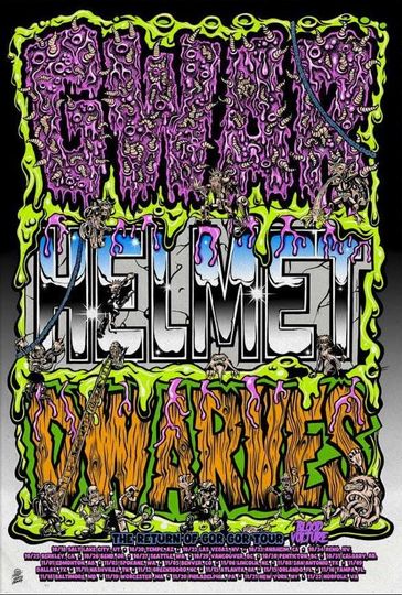 GWAR Helmet Dwarves Tour 2025 Poster