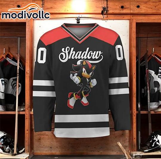 Custom Sonic Hockey Jersey: Personalized Name & Number, Birthday Gift