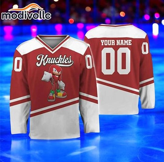 Custom Sonic Hockey Jersey: Personalized Name & Number, Fan Gift