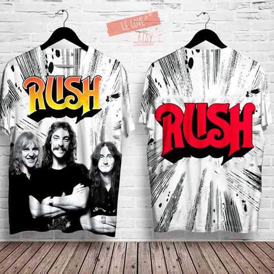 Rush Shirt 3D, Rock Band Shirt 3D ,Music Lovers ,Vintage Shirt 3D, All Over Shirt, 3D Custom T-Shirt