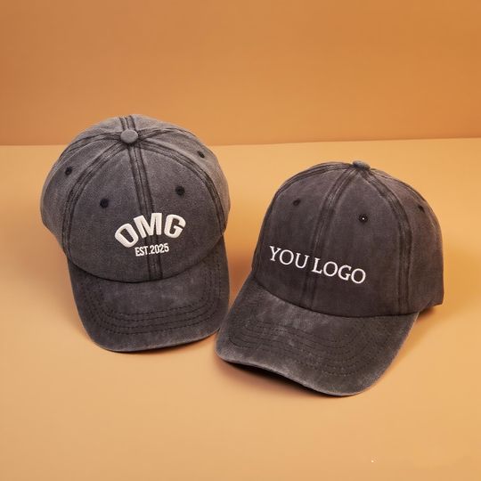 Custom Text Embroidered Hat, Personalized Cap, Vintage Baseball Hat, Custom Logo Hat, Gift for New Dad Mom, Gift for Bride, Bachelorette Hat