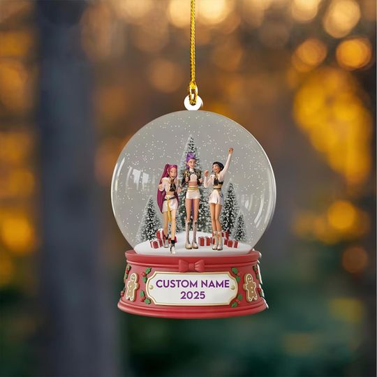 Personalized Name KPOP Ornament, KPOP Christmas Keepsake, Huntrix Ornament