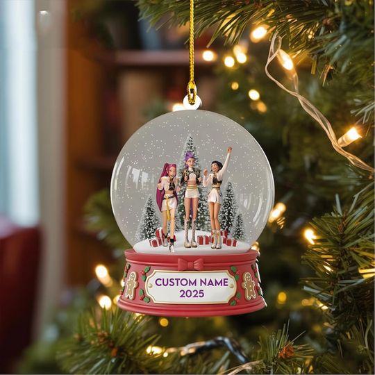 Personalized Name KPOP Ornament, KPOP Christmas Keepsake, Huntrix Ornament