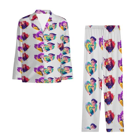 Kpop Demon Hunters & Huntrix Pajama Set | Cozy Flannel Sleepwear