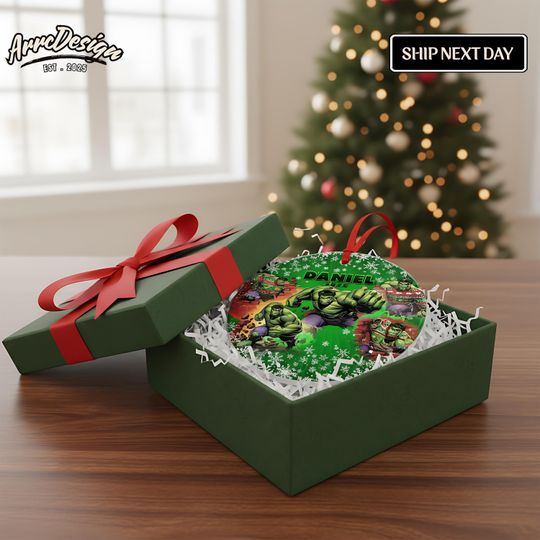 Personalized Hulk Christmas Ornament: Custom Superhero Gift