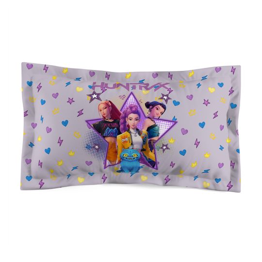 Huntrix K-Pop Demon Hunters Microfiber Body Pillowcase Blue Anime Style