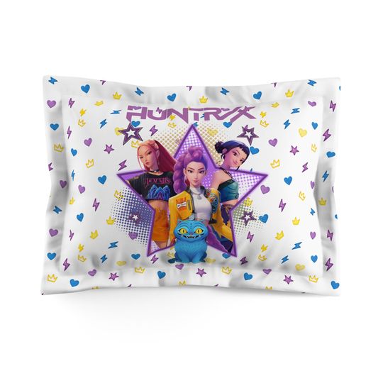 Huntrix K-Pop Demon Hunters Microfiber Body Pillowcase White Anime Style