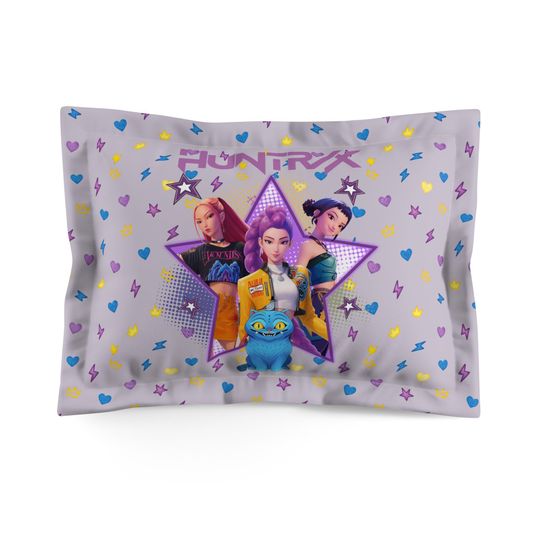 Huntrix K-Pop Demon Hunters Microfiber Body Pillowcase Blue Anime Style
