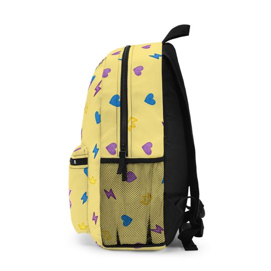 Huntrix K-Pop Demon Hunters Backpack in Pastel Yellow, Back to School Student Gift