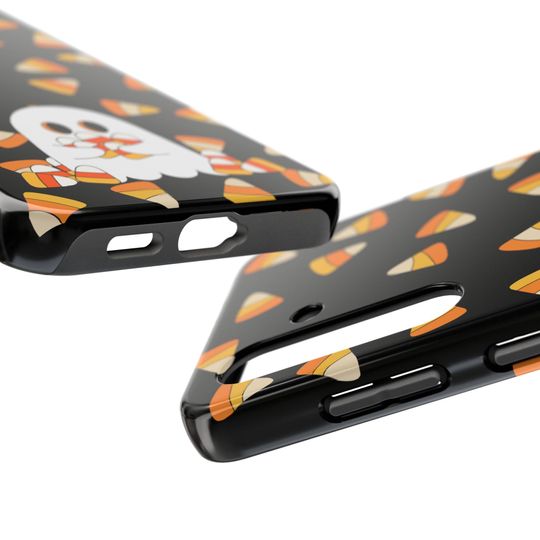Halloween Ghost Phone Case: Candy Corn Design, Tough Protection