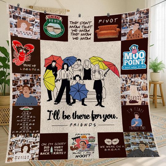 Friends TV Show Vintage Fleece Blanket