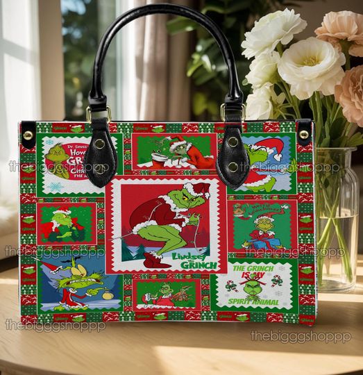 Christmas Funny Character Leather Handbag