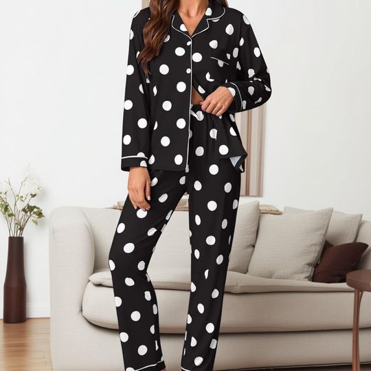 Women's Red Polka Dot Pajama Set