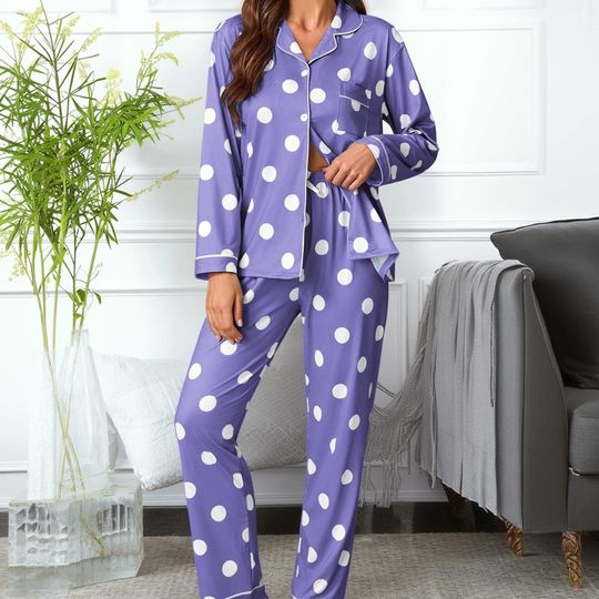 Women's Red Polka Dot Pajama Set