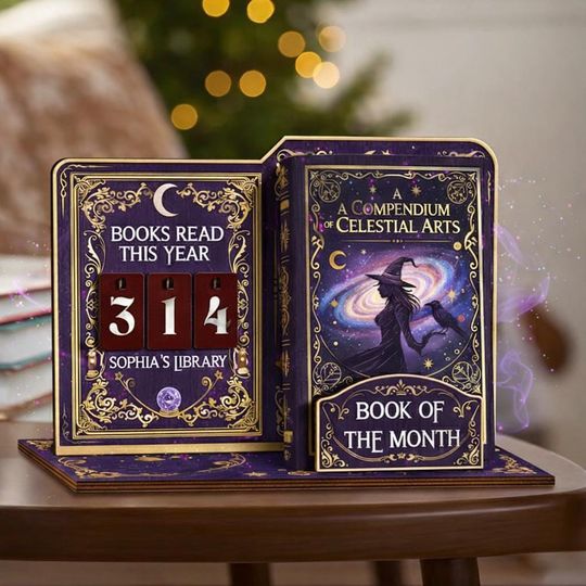 Personalized Book Holder - Book Tracker, Books Read This Year Counter, Book Display, TBR, Gift for Readers, Book Lover Gift