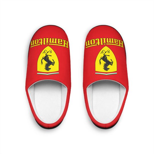 Lewis Hamilton Badge Slippers | Red Indoor Slippers